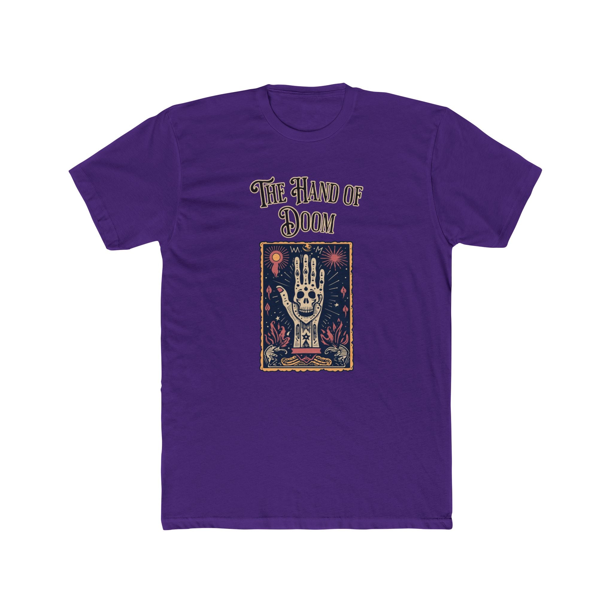 The Hand Of Doom - Unisex Cotton Crew Tee (Front) - Damned Threads